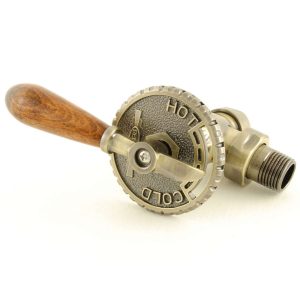 BEN-LEV-AB Bentley lever radiator valve antique brass wheelhead